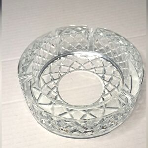 Vintage Ashtray Cut Glass Star Diamond Pattern 6 inc 2 in Old Money Grandmacore